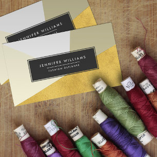 Moderne Faux Gold Folie geometrische vormen Visitekaartje