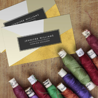 Moderne Faux Gold Folie geometrische vormen Visitekaartje