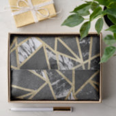 Moderne Faux Gold Glitter Marble Geometric Triangl Tissuepapier (Geschenk)