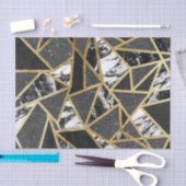Moderne Faux Gold Glitter Marble Geometric Triangl Tissuepapier (Craft)