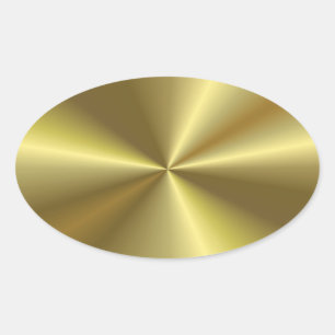 Moderne Faux Gold Metallic Look Blank Sjabloon Ovale Sticker