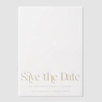 Moderne Faux Gold Typography Wedding Save the Date