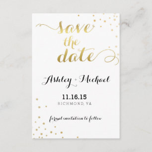 Moderne Faux Gouden Folie Glamour Save De Datum Save The Date