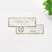 Moderne faux gouden luxe business bedankt mini visitekaartjes (Bureau)