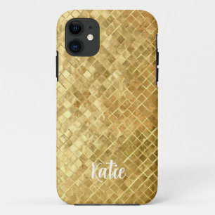 moderne faux gouden naam gepersonaliseerd iPhone 11 hoesje