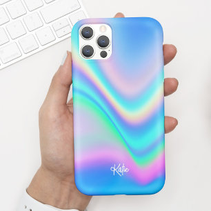 moderne Faux Iridescent met naam iPhone 11 Hoesje