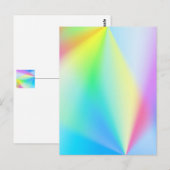 Moderne faux iriserende pastel regenboog kleuren briefkaart (Voorkant / Achterkant)