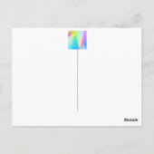 Moderne faux iriserende pastel regenboog kleuren briefkaart (Achterkant)