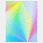 Moderne faux iriserende pastel regenboogkleur fleece deken (Voorkant)