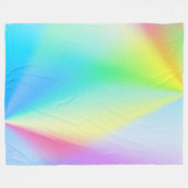 Moderne faux iriserende pastel regenboogkleur fleece deken (Voorkant (Horizontaal))