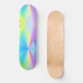 Moderne faux iriserende pastel regenboogkleur skateboard (Voorkant)
