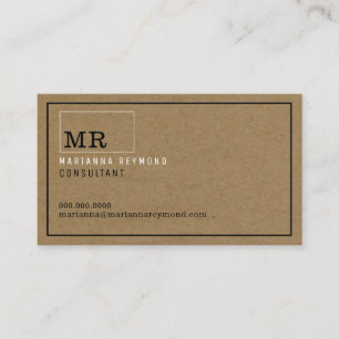 Moderne Faux Kraft Contact-Card Consultant Contactkaartje