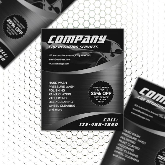 Moderne faux metallic auto flyer