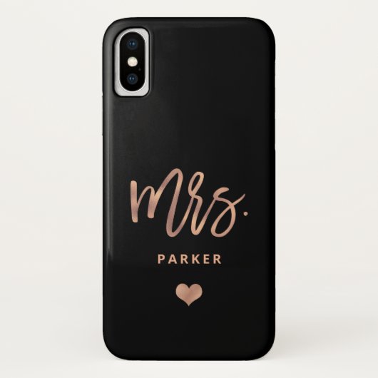 Moderne Faux Roos Gold in penseelscript | Mevrouw Case-Mate iPhone Case (Achterkant)