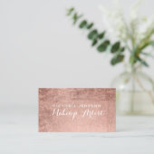 Moderne faux roos goudpalmen chic make-up visitekaartje (Staand voorkant)
