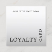 Moderne Faux Silver Beauty Loyalty Kaart (Voorkant)