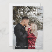 Moderne Faux Vellum foto Save The Date (Achterkant)