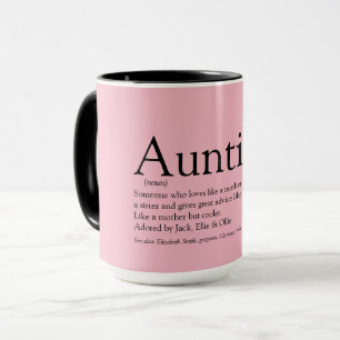 Moderne favoriete tante Tante Definition Fun Pink Mok