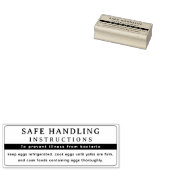 Moderne FDA Eierdoos Veilige Hantering Instructies Rubberstempel (Gestempeld)