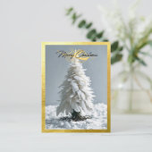Moderne Feather Christmas Tree Feestdagenkaart (Staand voorkant)