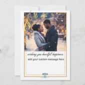 Moderne Feather Christmas Tree Feestdagenkaart (Achterkant)