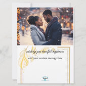 Moderne Feather Christmas Tree | Foto Feestdagenkaart (Achterkant)