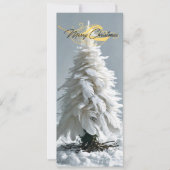 Moderne Feather Christmas Tree | Foto Feestdagenkaart (Voorkant)