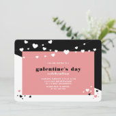 Moderne feestdag in Galentine Kaart (Staand voorkant)