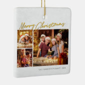 Moderne feestdag kerstfeestdag met prettige feestd keramisch ornament (Rechts)