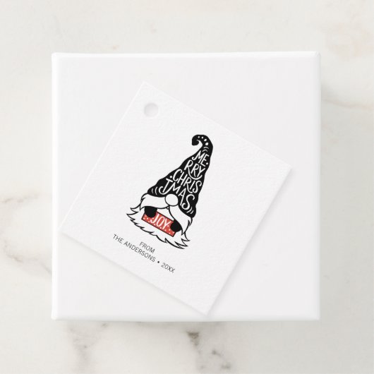 Moderne feestdag met feestdag met kerst bedankjes labels (In situ)