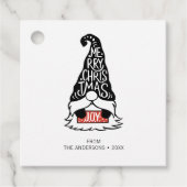 Moderne feestdag met feestdag met kerst bedankjes labels (Voorkant)