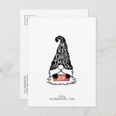 Moderne feestdag met feestdag met kerst briefkaart (Voorkant / Achterkant)