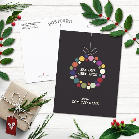 Moderne feestdag met feestelijke kerst feestdagenkaart