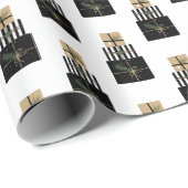 Moderne feestdag met kerstcadeau cadeaupapier (Rol Hoek)