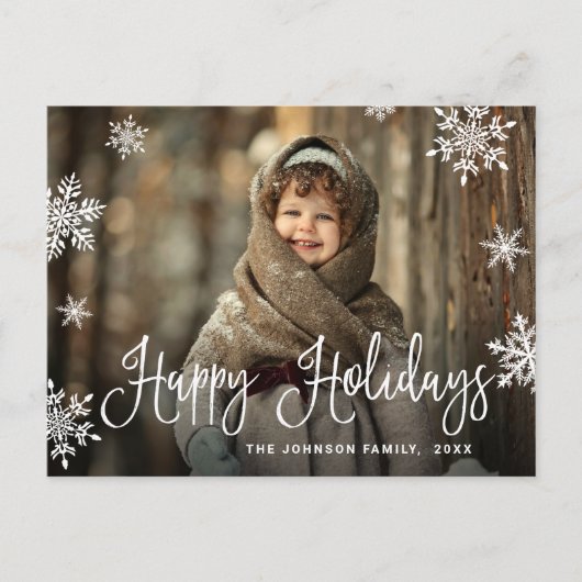 Moderne feestdag met prettige kerstfeestdag briefkaart (Voorkant)