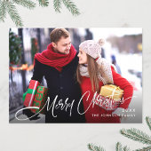 Moderne feestdag met prettige kerstfeestdag feestdagenkaart