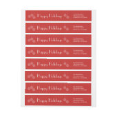 Moderne feestdag rond etiket - rood (Vel)