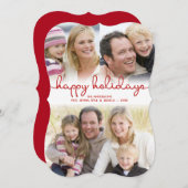 Moderne Feestdagen met de hand geletterd script Pl Feestdagenkaart (Voorkant / Achterkant)