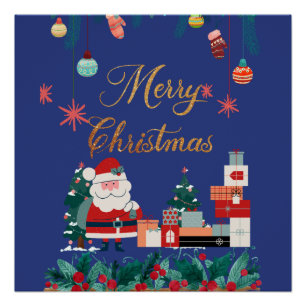 Moderne feestdagen met vrolijke kerstdagen, kerstc perfect poster