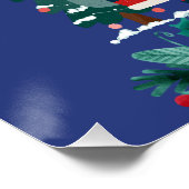 Moderne feestdagen met vrolijke kerstdagen, kerstc perfect poster (Hoek)