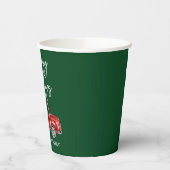 Moderne Feestdagen voor penseelscript: rood vracht Papieren Bekers (Links)