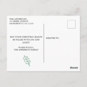 Moderne feestelijke fotocollage briefkaart (Achterkant)