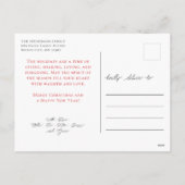 Moderne feestelijke fotocollage feestdagenkaart (Achterkant)