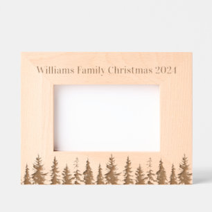 Moderne feestelijke kerstboom gegraveerde lijstjes