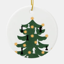 Moderne feestelijke kerstboom keramisch ornament