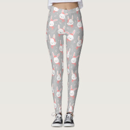 Moderne feestelijke kerstvakantie konijntje konijn leggings