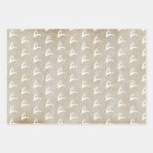 Moderne feestelijke noordse kerstrode kerst inpakpapier vel (Voorkant 3)