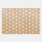 Moderne feestelijke noordse kerstrode kerst inpakpapier vel (Voorkant)