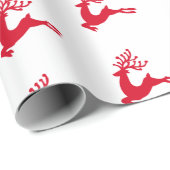 Moderne feestelijke Noordse kerstroer Cadeaupapier (Rol Hoek)