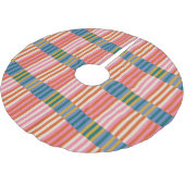 Moderne feestelijke plaid gestreept kerstboom rok (Gekanteld)